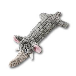 lot 14454 image: KrauzPet Dog Toy Squeaky Plush Crinkle Elephant