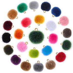 lot 14464 image: Hicarer 168 Pcs Pom Pom Charms 24 Colors