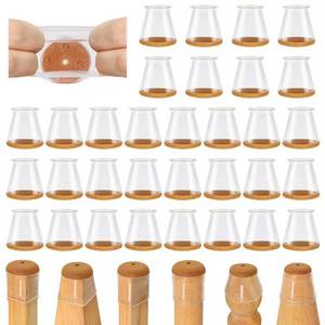 lot 14466 image: VIUME 32 Pc Chair Leg Floor Protectors Round