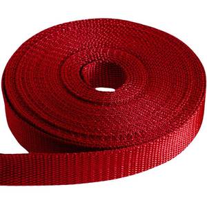 lot 14471 image: Teceum 2 Polypropylene Webbing Strap, 10 Yards Red