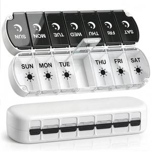 lot 17475 image: Gelibo Weekly AMPM Pill Organizer, Magnetic Foldable
