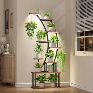lot 17484 image: BACEKOLL 63 Plant Stand with Full-Spectrum Grow Lights  Retail $129.98