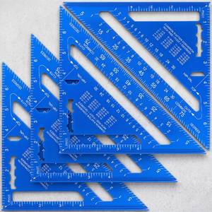 lot 17543 image: FunooFuno 4-Piece Aluminum Rafter Square Set, 7 Inch