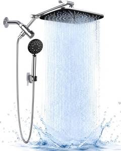 lot 17546 image: Veken 11.8 Rainfall Shower Head with Handheld Spray