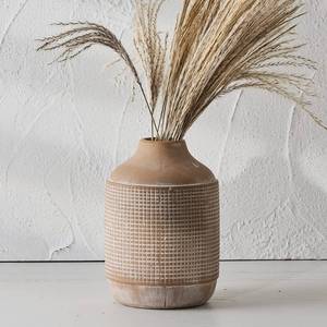 lot 17548 image: SIDUCAL Ceramic Rustic Farmhouse Vase, 7.4 Inch
