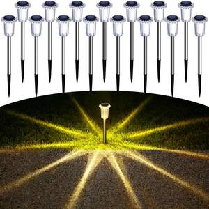 lot 17564 image: DenicMic Solar Garden Lights Outdoor Waterproof 15-Pack