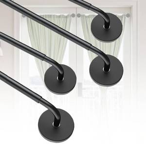 lot 17583 image: Rodzwin Magnetic Curtain Rods 4-Pack 18-30 Inch