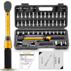 lot 17599 image: YIYEIE 50-Piece Torque Wrench Set, 14 Drive