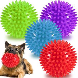 lot 18319 image: Labeol 4.5 Heavy Duty Squeaky Dog Balls 4-Pack