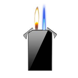 lot 18335 image: Dual Flame Square Torch Lighter, Refillable Butane