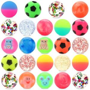 lot 18343 image: JYXT 24-Piece Bouncy Balls Assorted Colors