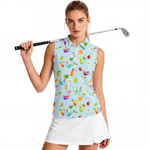lot 18388 image: Womens Sleeveless Golf Shirt with Zipper