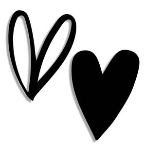 lot 18440 image: Vineland Metal Heart Wall Art Decor, Set of 2