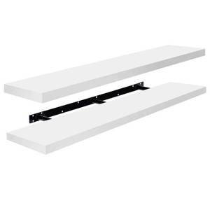lot 19782 image: Sorbus 55in Extra-Long Floating Shelves  Wall-Mounted Storage with Hidden Brackets  White 1-Pack (1 SHELF ONLY)