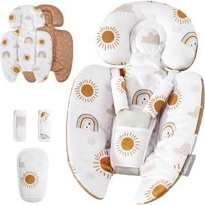 lot 19801 image: Infant Insert Compatible with 4moms Mamaroo & Graco Swing and Infant Car Seat, Stroller, Other Baby Swing, Rocker, Bouncer, Bassinet Newborn Insert Head & Body Support Cushion, Reversible Design