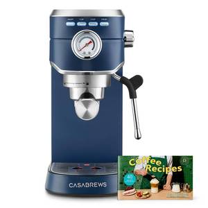 lot 19821 image: CASABREWS PFAS-Free Espresso Machine with Milk Frother Steam Wand