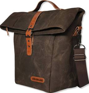 lot 19833 image: WELKINLAND 6H Insulation Leakproof Waxed Canvas Lunch Bag, 20L Lunch Bag