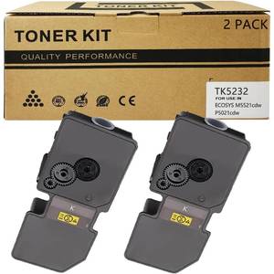 lot 19843 image: TRICARI TK-5232 Toner Compatible for Kyocera TK5232 TK-5232K TK5232K 2 Black for Kyocera ECOSYS M5521cdw P5021cdw Toner