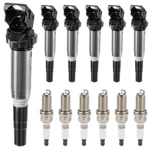lot 19844 image: Motorevo Ignition Coil Pack and Plug Compatible with BMW 3.0L L6 325i 328i