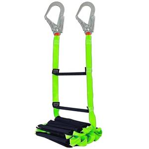 lot 19846 image: HZXXJCO Fire Escape Ladder with 2 Heavy-Duty Hooks �� 16.8 Feet Emergency Fire Ladder, Safety Rope Ladder for 2-3 Story Homes, Balcony, Treehouse, Green