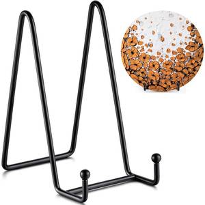 lot 20182 image: TR-LIFE Plate Stands for Display - 6 Inch Stand  Metal Frame holder stand Picture, Decorative Plate, Book, Photo Easel (2 Pack)