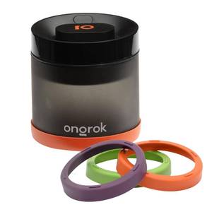 lot 20191 image: ONGROK Glass Storage Jar with Vacuum Pump Technology, Air Proof Containers to Preserve Smell and Aroma (400ml (1oz))