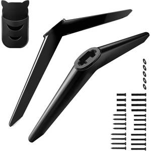 lot 20205 image: TV Legs for TCL Roku TV Stand Legs 28inch to 55 inch 65inch, Replacement Legs for TCL Roku TV 32S359 49S515 50S453 55S455 with Screws Set, Remote Holder & Instructions