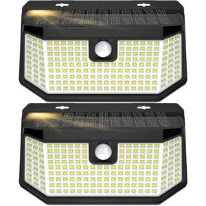lot 20231 image: Aootek Solar Lights Outdoor 182 LEDs 2500Lm Solar Motion Sensor Lights IP65 Waterpro of with Wide Anglefor Patio Garden Garage Yard Front Door(2pack)