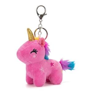 lot 20242 image: YUKOUQIAN Unicorn Stuffed Animals Mini Plush Toy Keychain Small Plushies for Kids Girls Boys 4.2 Inch(Keychain Unicorn red)