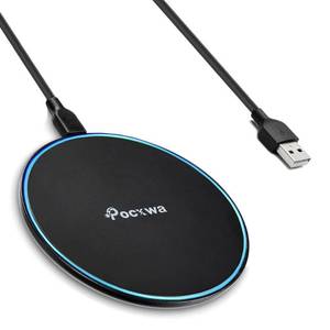 lot 20262 image: Pocxwa Wireless Charger for Samsung iPhone LG, Fast Wireless Charging Pad