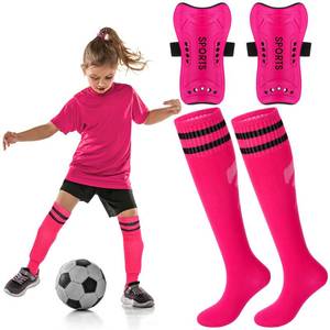 lot 20271 image: Syhood Soccer Shin Guards with Socks for Kids Age 3-15, S Size, Pink