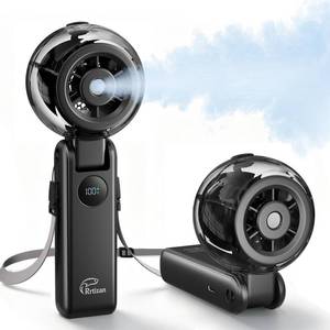 lot 20275 image: Rrtizan Handheld Misting Fan Portable - Personal Mister Fan Blow Cold Air,5000mAh Rechargeable Battery,100 High Speed,Water Spray Cooling for Summer Outdoor Travel Beach Lash Makeup,Cruise (Black)