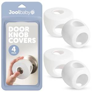 lot 20294 image: Jool Baby Door Knob Covers for Child Safety (4 Pack) - Easy to Install (1 Piece Missing)