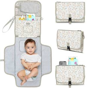 lot 20306 image: KeaBabies Portable Diaper Changing Pad, Baby Changing Mat (Prairie)