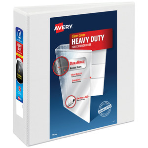 lot 20331 image: Avery Heavy-Duty View Binder  3  EZD Rings  1 White Binder (79193)