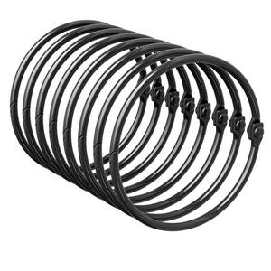 lot 20339 image: Shower Curtain Rings, Bathway Shower Curtain Hooks, Black Shower Curtain Rings Rust Proof, Anti-Drop Shower Rings for Curtain, Shower Hooks for Shower Curtain Rod Bathroom Curtain Rings
