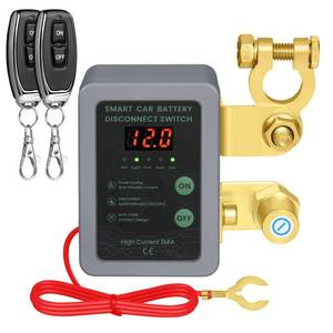 lot 20349 image: Remote Battery Disconnect Switch 12V24V 240A with LED for Car, RV & Boat