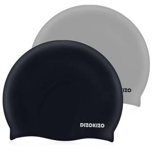 lot 20351 image: Dizokizo 2pcs High Elasticity Silicone Swim Cap for Women and Men