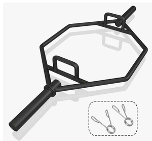 lot 1628 image: Hex Bar Trap Bar for Weight Lifting, 56 Deadlift Bar for Shrugs, Squats, Rust Resistant Strength Training Bar Works great for deadlifts and carries Worth for at home workouts