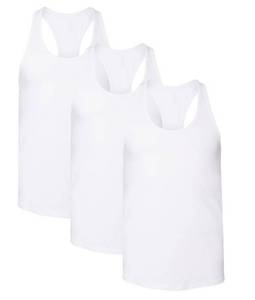 lot 18376 image: Athlio White Athletic Tank Top Small 3 Pack