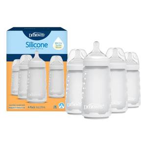 lot 1004 image: Dr. Browns Silicone Baby Bottle 9 oz Level 2 4-Pack
