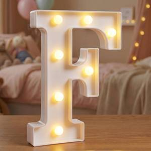lot 1005 image: DyingSwan Marquee Letter F 8.5 Inch LED Light Up