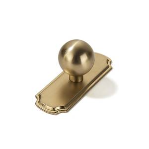 lot 1743 image: khtumeware 2-Pack Heavy Duty Solid Backplate for Cabinet Knobs Brushed Brass Drawer Knobs with Backplate Suitable for Dresser and Kitchen Cabinet Hardware.
