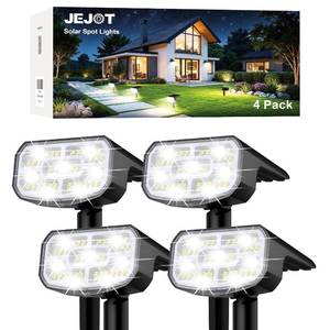 lot 1745 image: JEJOT Solar Spot Lights Outdoor Waterproof, Solar Spotlights, 4 Pack