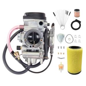 lot 1753 image: Carburetor for ATV Yamaha Kodiak 400 YFM400 & Big Bear 400, Bruin 350, Grizzly 350 450, Wolverine 350 450 with Cleaner Brush, Air Filter, Fuel Filter