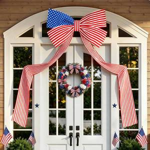 lot 1777 image: A 4th of July Decorations Outdoor, 6.5 FT Giant Patriotic Bow