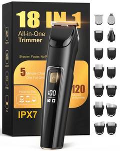 lot 2075 image: Beard Trimmer for Men, Fast Charging 4-in-1 Kit, 18 Lengths, Gift for Men