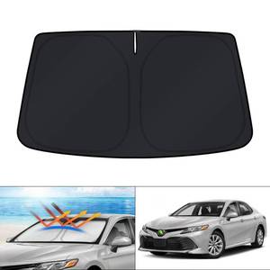 lot 2085 image: KUST Windshield Sun Shade for 2018-2023 2024 Toyota Camry LE XLE Hybrid SE XSE Sedan Accessories Custom Fit Sunshade Foldable Sun Visor Protector Block UV Rays Keep Your Car Cooler