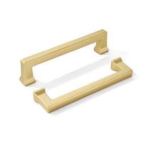lot 2091 image: khtumeware 2 Pack 3-14inch(82mm) Hole Center Brushed Gold Cabinet Pulls Heavy-Duty Solid Matte Gold Cabinet Hardware Pulls for Kitchens, bathrooms and Dresser Handle