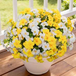 lot 2151 image: A 12 Bundles Artificial Flowers for Outdoors UV Resistant Fake Morning Glory
